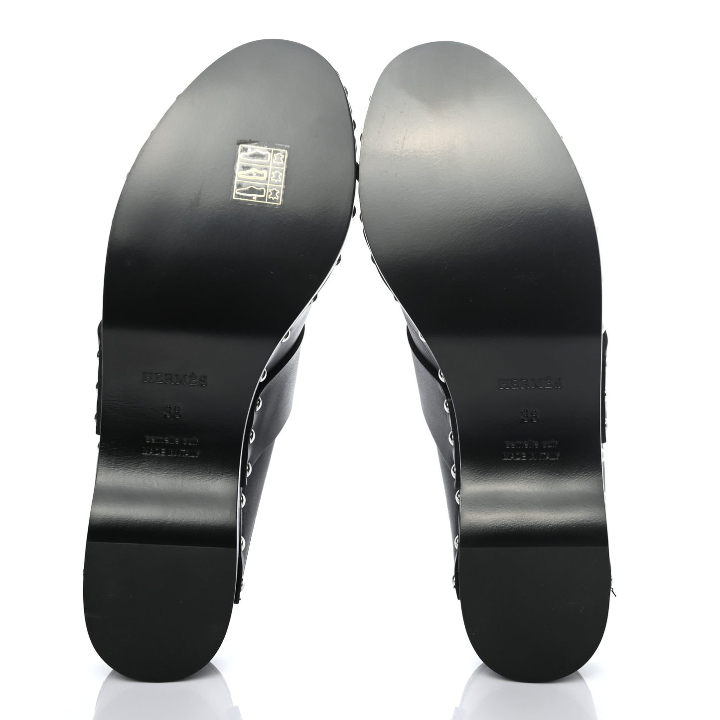Calfskin Calya Mules 38 Black