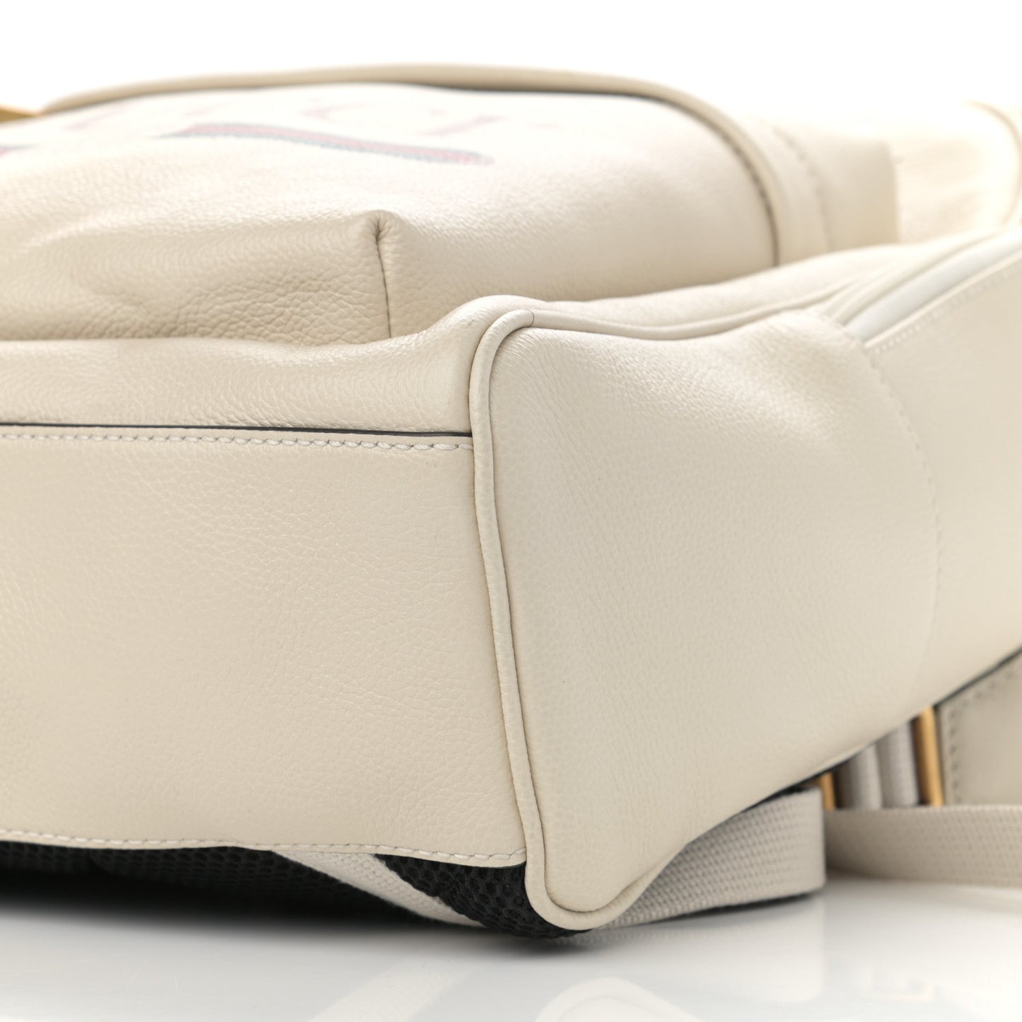 Calfskin Logo Day Backpack Mystic White
