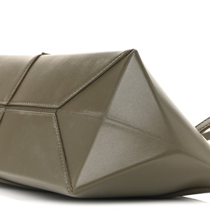 Loewe Shiny Calfskin Mini Cropped Puzzle Fold Tote Dark Khaki Green 10 of 13