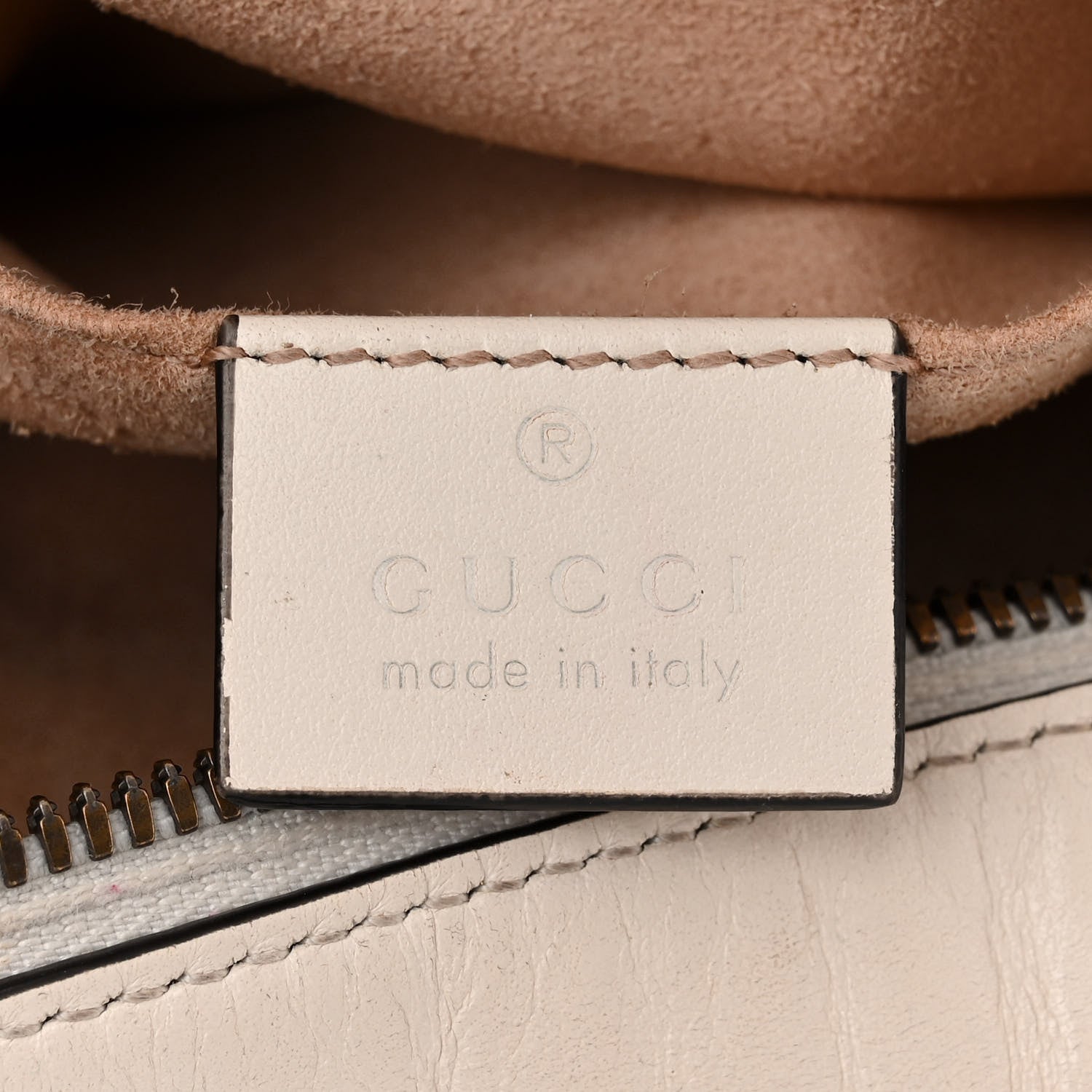 Gucci Calfskin Matelasse Small GG Marmont Chain Shoulder Bag White 6 of 16