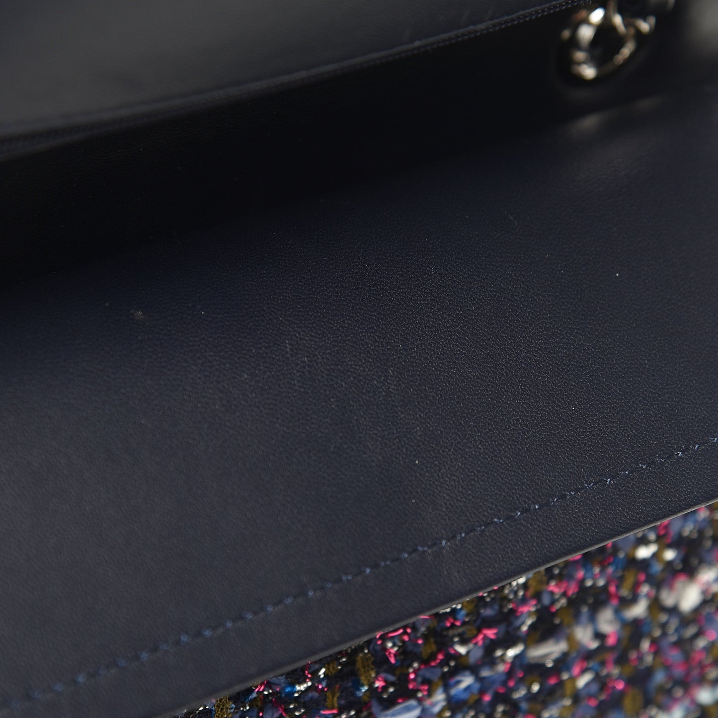 Tweed Quilted Medium Double Flap Multicolor