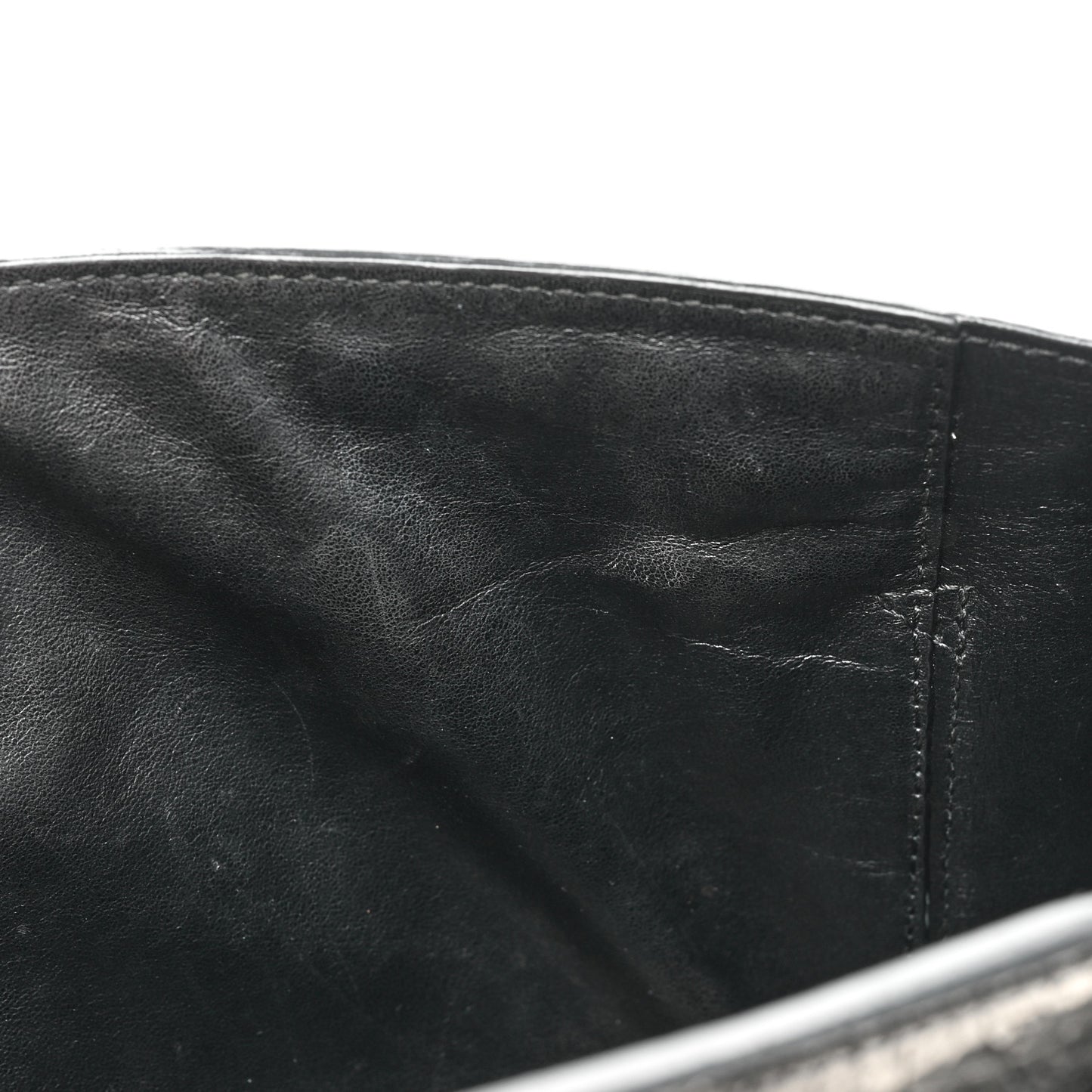 Metallic Paper Lambskin Medium PS1 Plus Zip Satchel Gun Metal