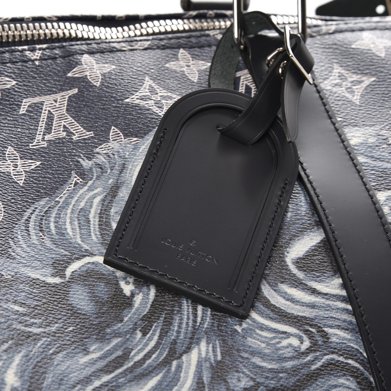 Louis Vuitton Savane Monogram Lion Chapman Keepall Bandouliere 55 Encre 9 of 10