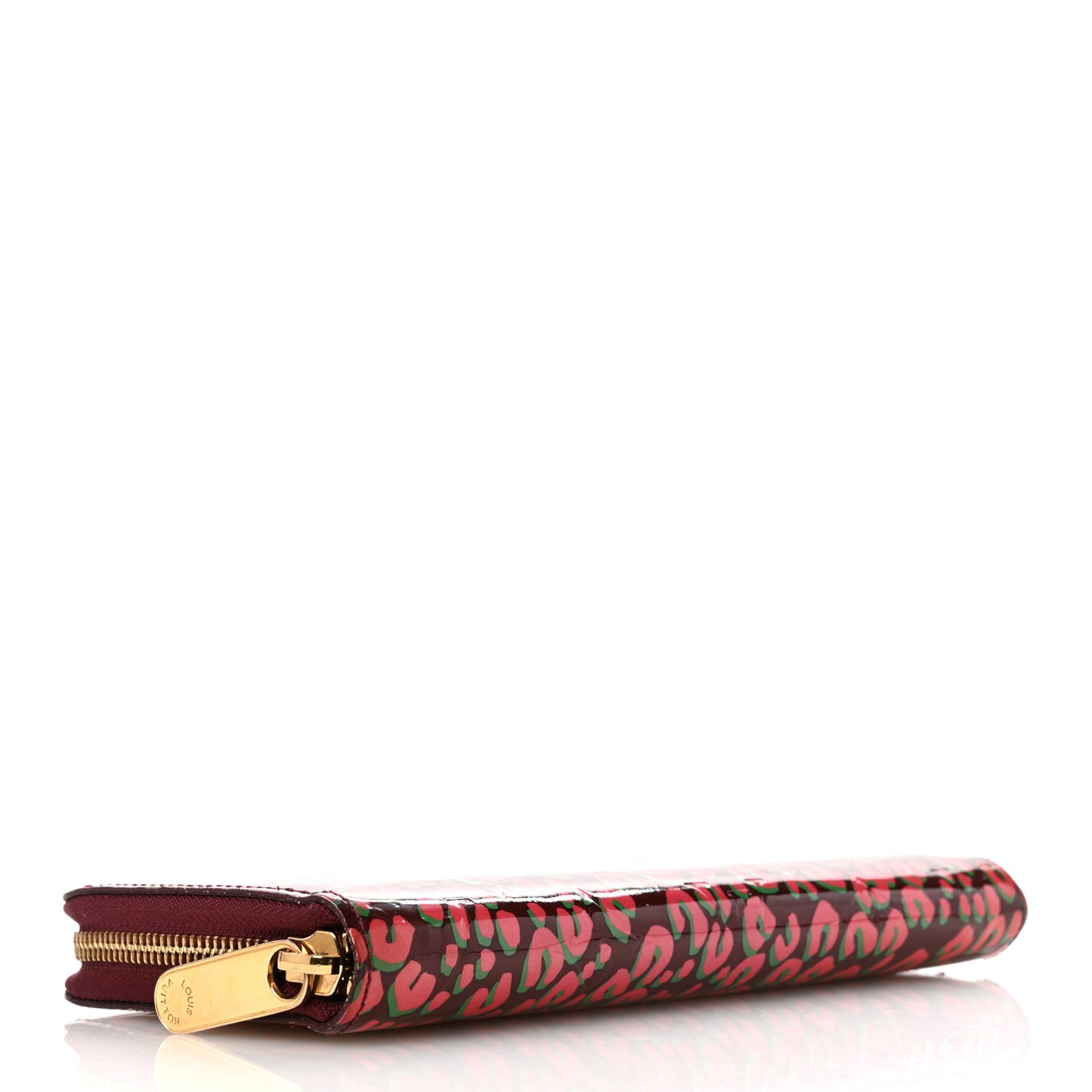 Vernis Leopard Zippy Wallet Rouge Fauviste