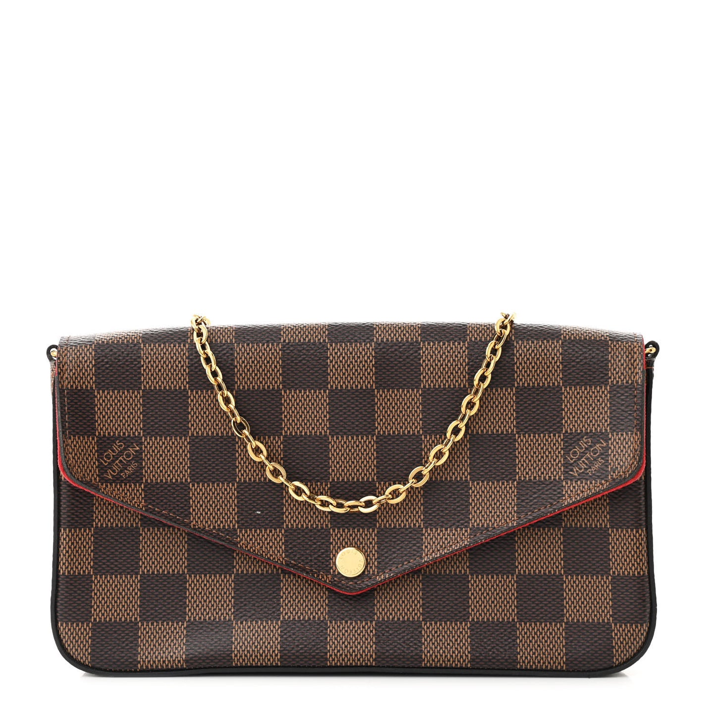 Damier Ebene Pochette Felicie Chain Wallet