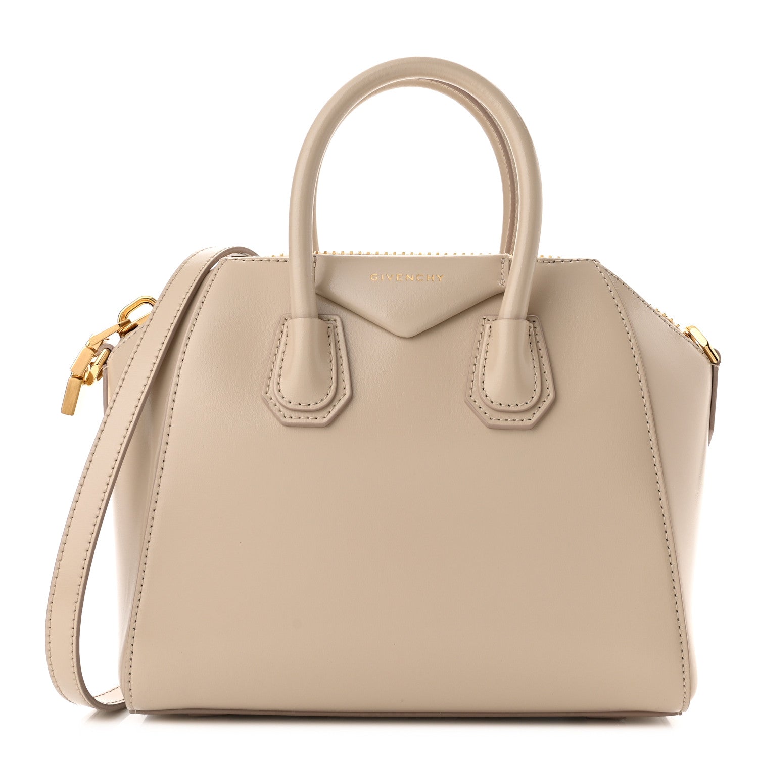 Givenchy Smooth Calfskin Mini Antigona Beige Buff 1 of 9