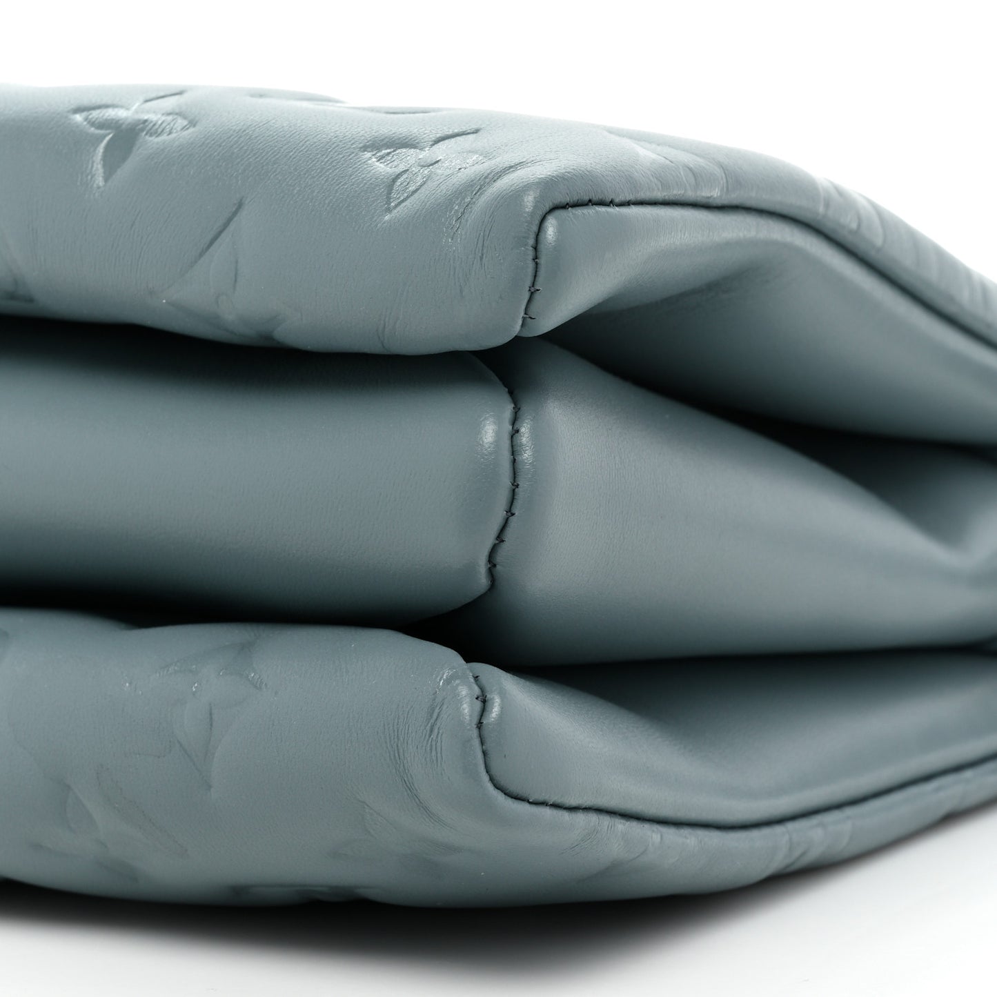Lambskin Embossed Monogram Coussin PM Blue Glacier