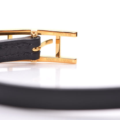 Hermes Chamonix Hapi 3 MM Triple Tour Wrap Bracelet M Black 7 of 7