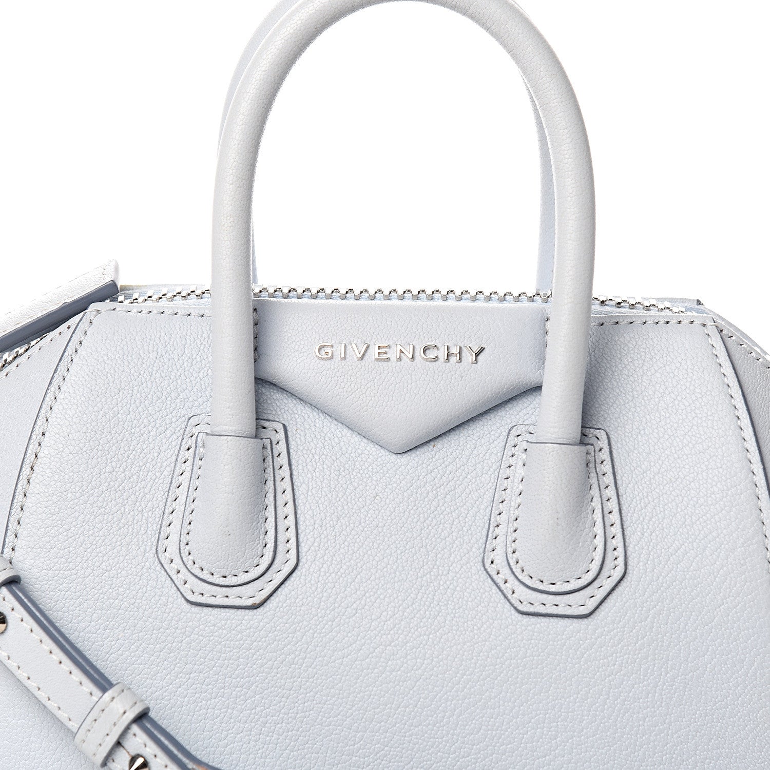 Givenchy Sugar Goatskin Mini Antigona Baby Blue 10 of 10