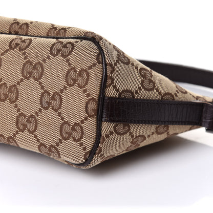 Gucci Monogram Web Boat Pochette Brown 10 of 10