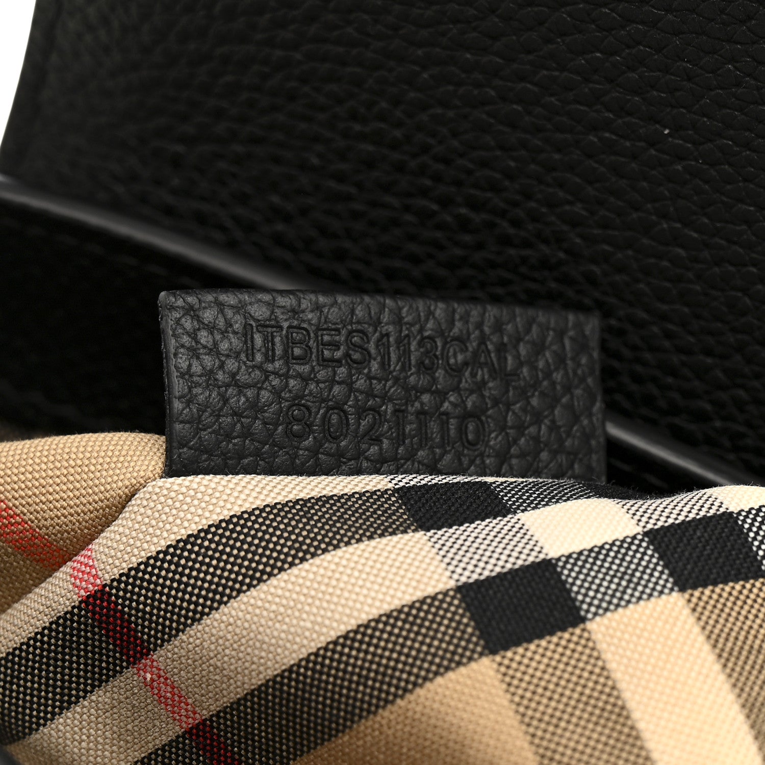 Burberry Coated Canvas Calfskin Vintage Check Medium Note Crossbody Bag Black 7 of 10