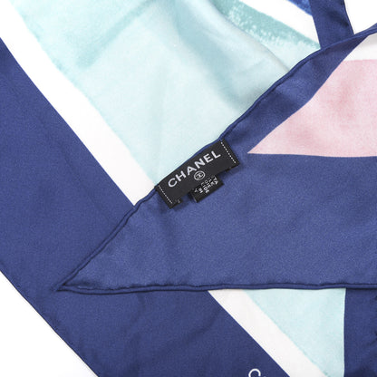 Chanel Silk Stripe CC Scarf Multicolor 3 of 4