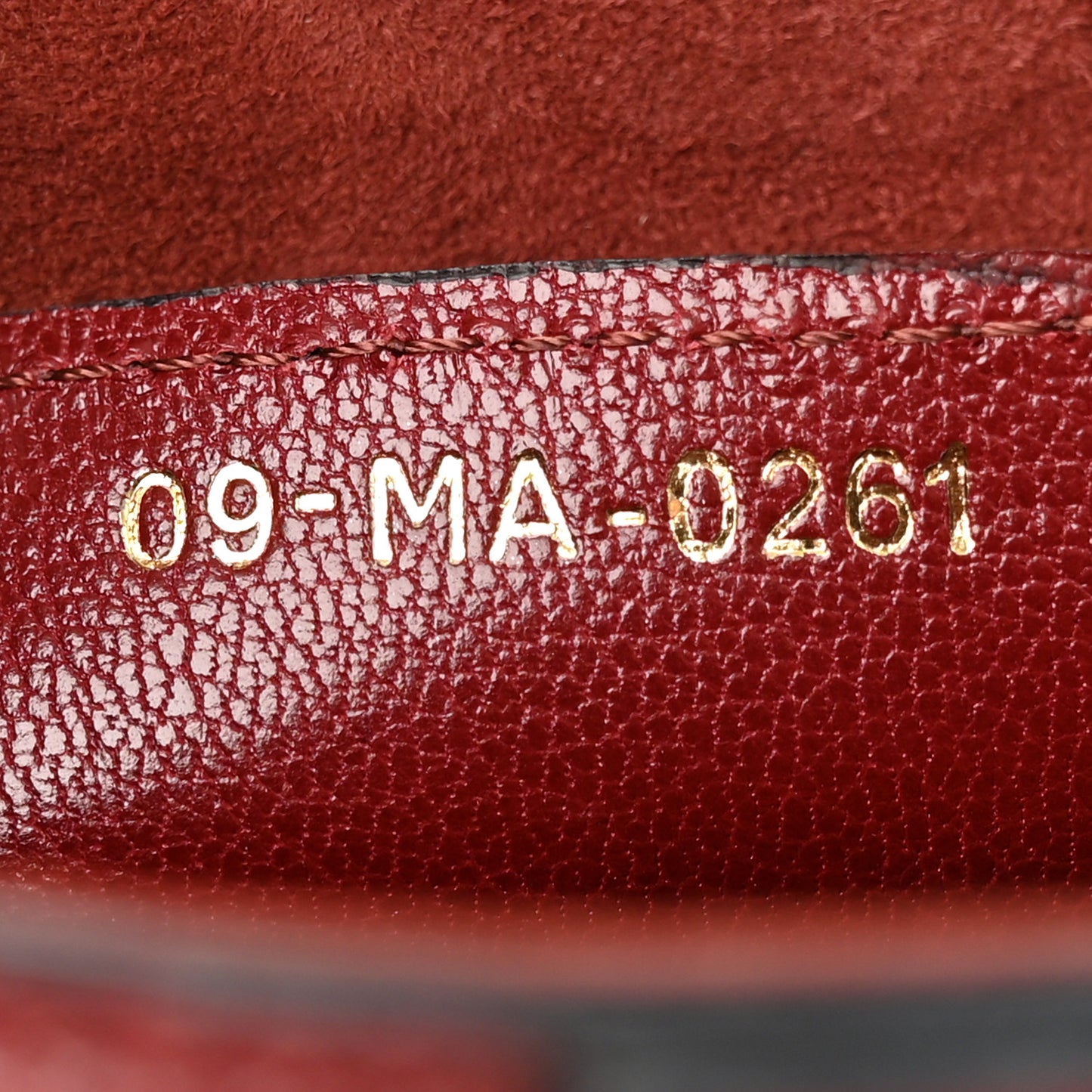 Shiny Goatskin Saddle Bag Dark Red