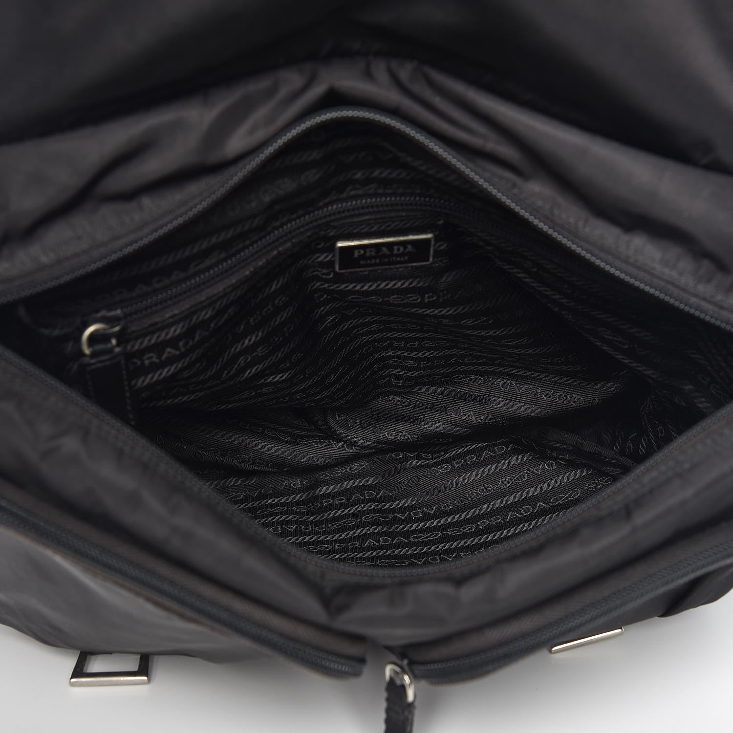 Prada Tessuto Nylon Messenger Bag Black 5 of 14