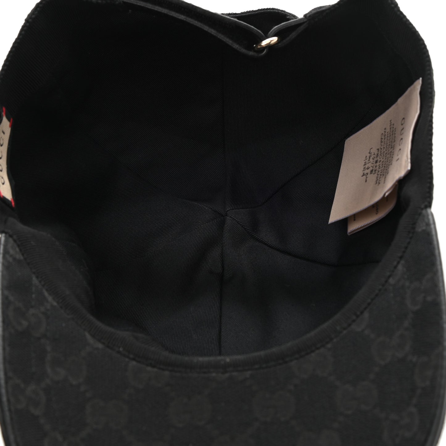 Monogram Web Baseball Hat M Black