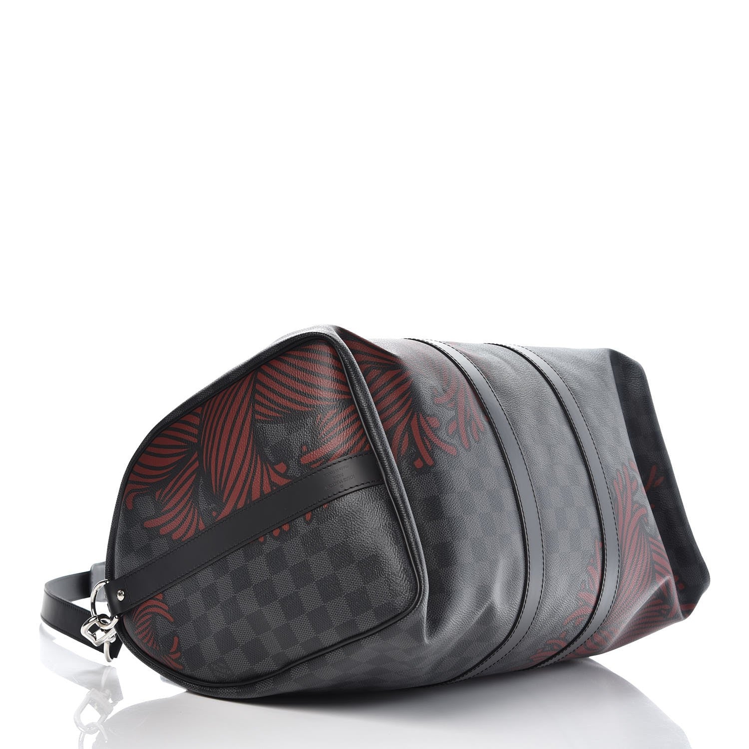 Louis Vuitton Damier Graphite Rope Keepall Bandouliere 45 Red 4 of 11