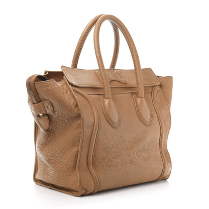 Celine Drummed Calfskin Mini Luggage Camel 2 of 15