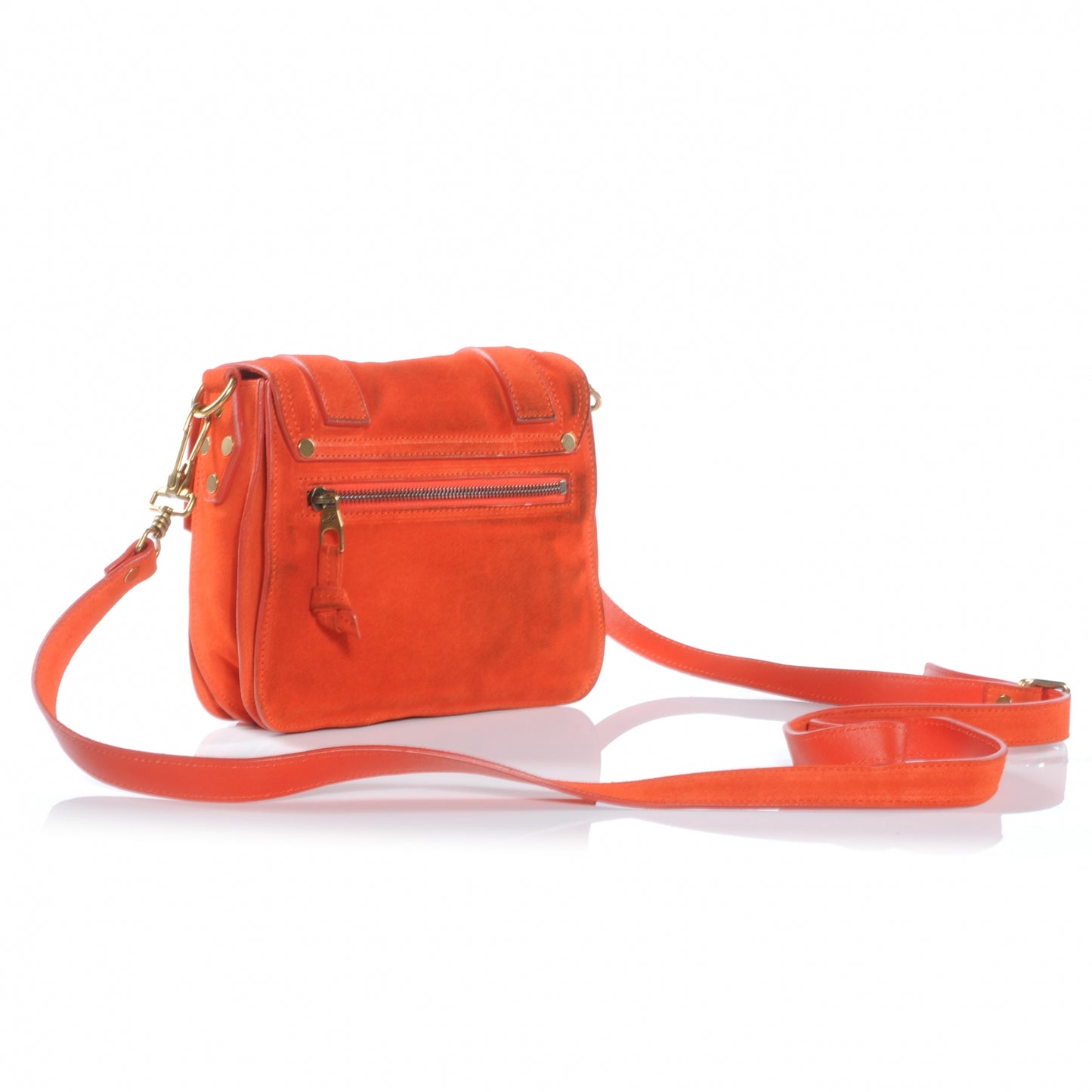 Suede PS1 Mini Pouch Messenger Bag Orange