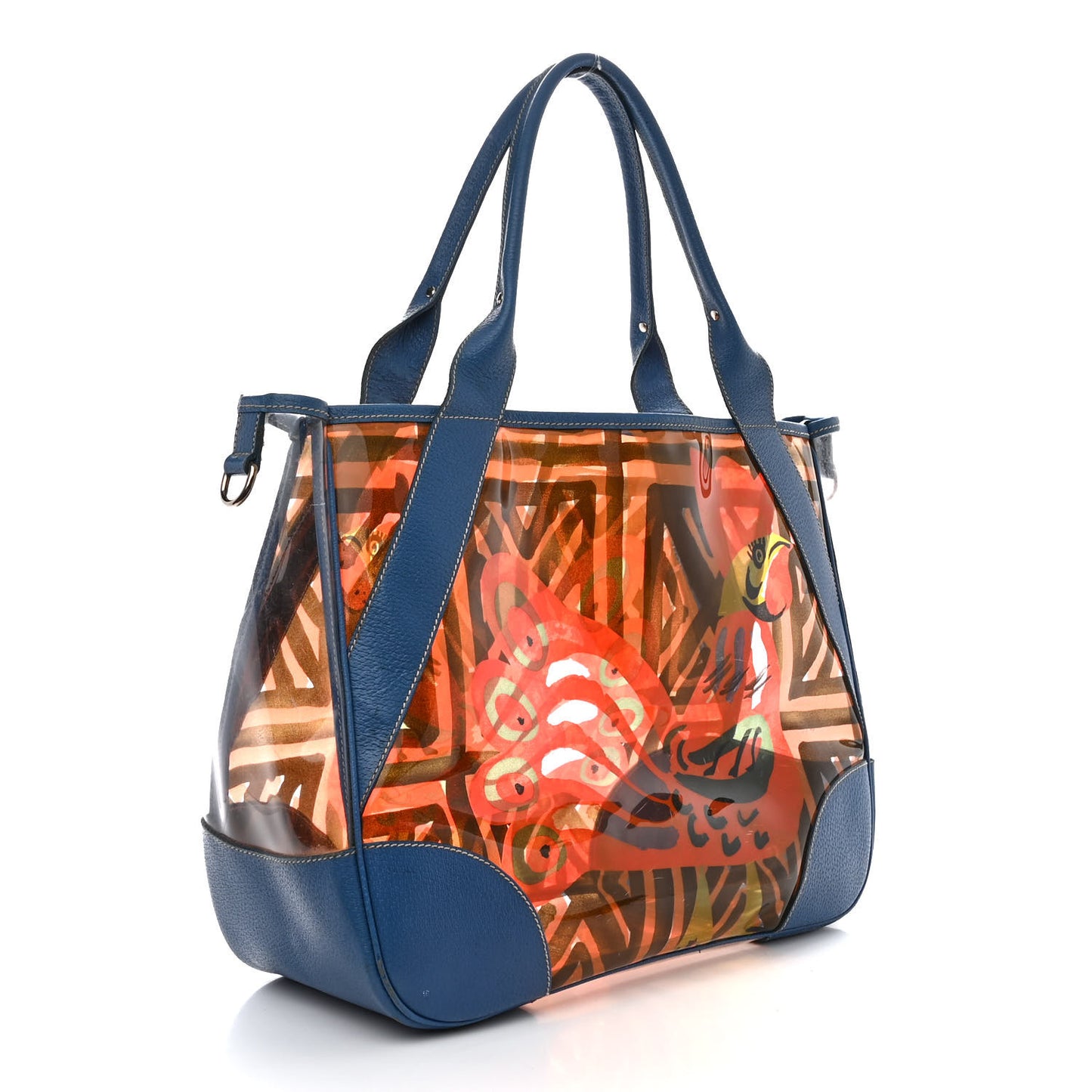 Vinyl Calfskin Tote Multicolor