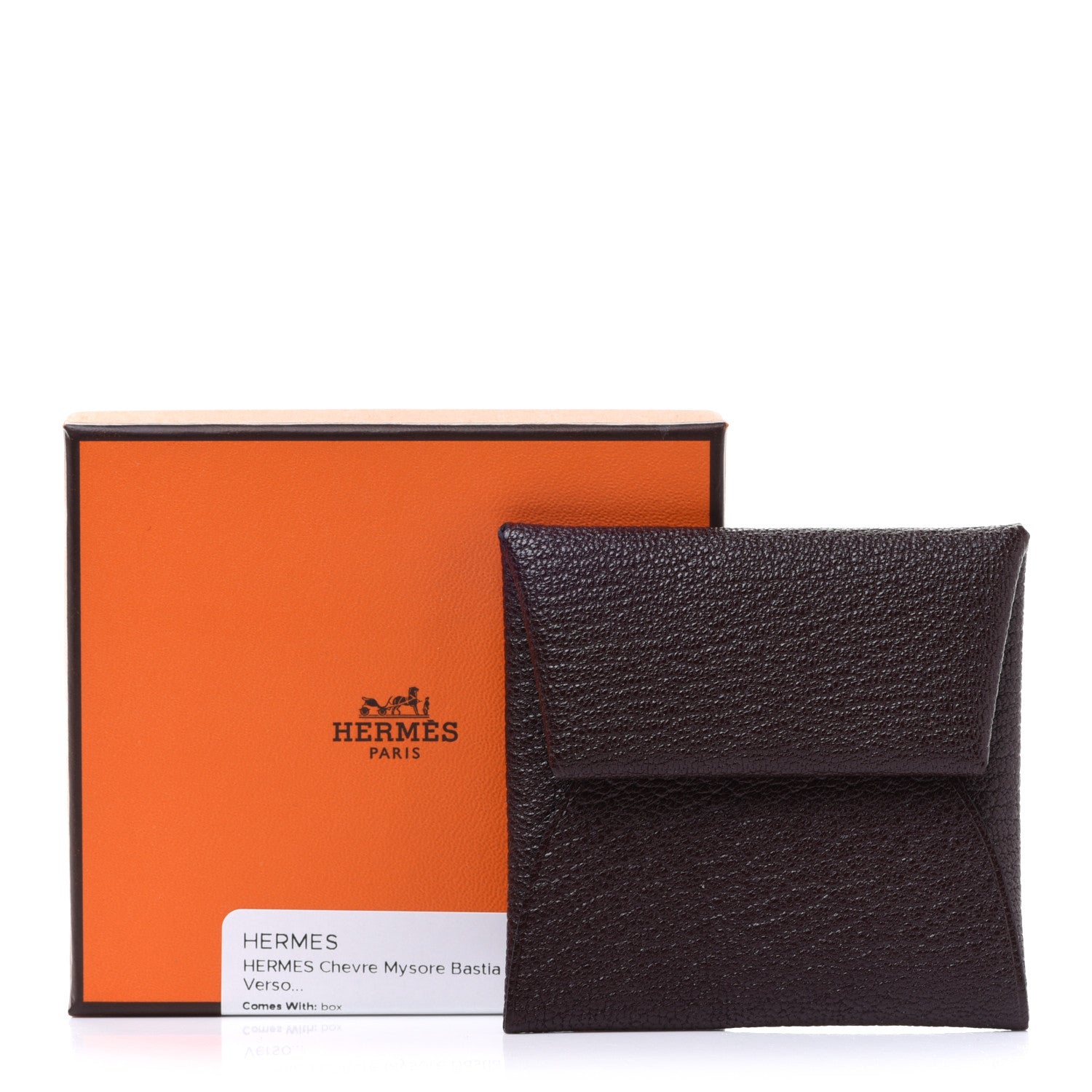 Hermes Chevre Mysore Verso Bastia Coin Purse Rouge H Bleu Electrique 8 of 8