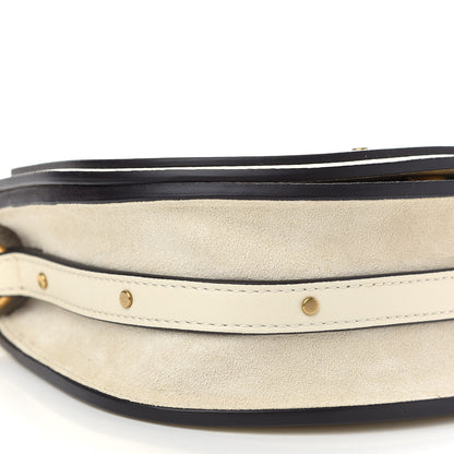 Chloe Calfskin Suede Small Nile Bracelet Bag Off White 7 of 8