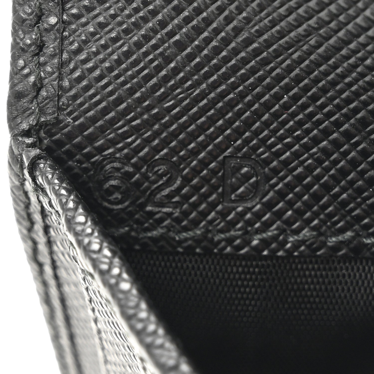 Prada Saffiano Bi-Fold Wallet Black Papaya 9 of 10