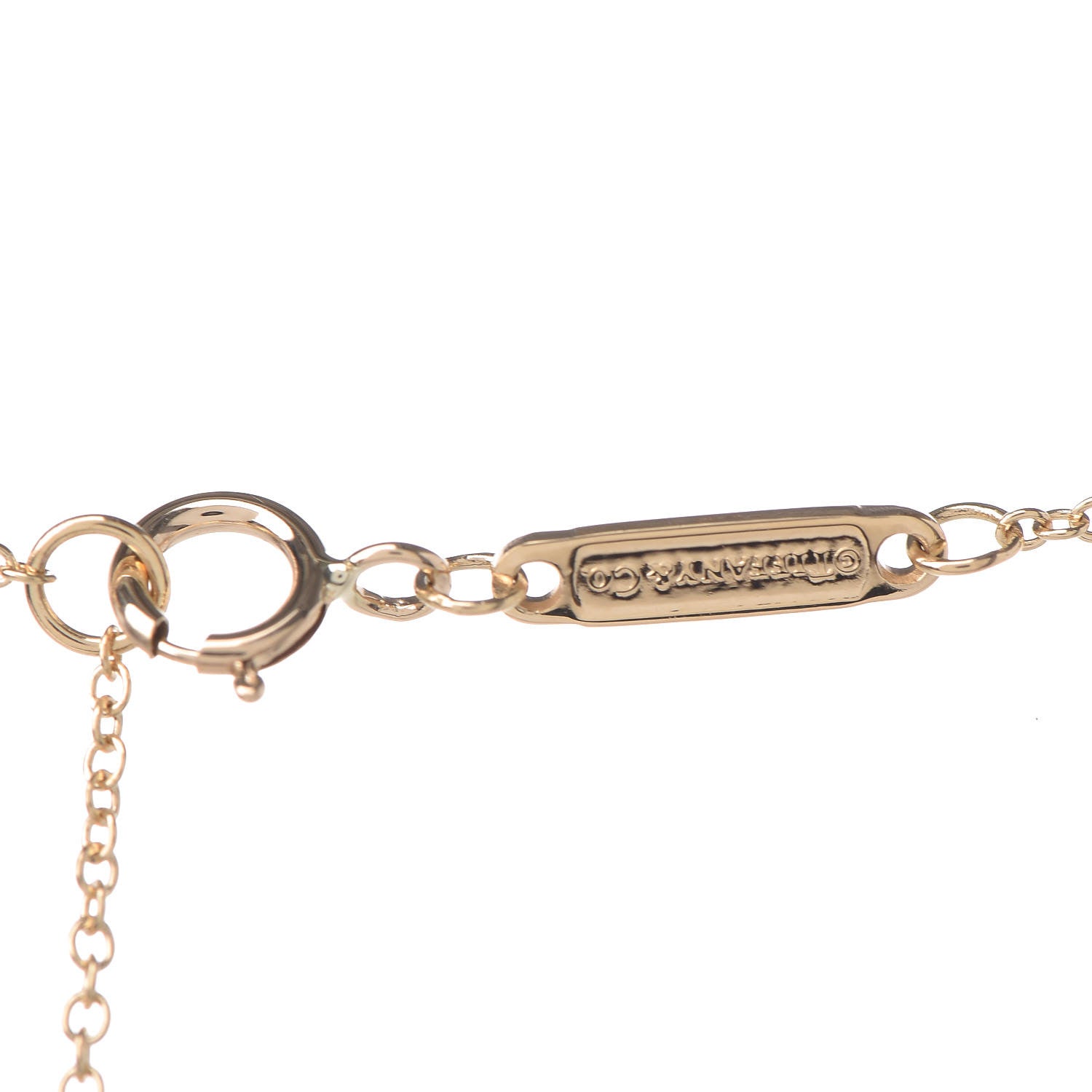 Tiffany 18K Yellow Gold Diamond Large T Smile Pendant Necklace 4 of 5