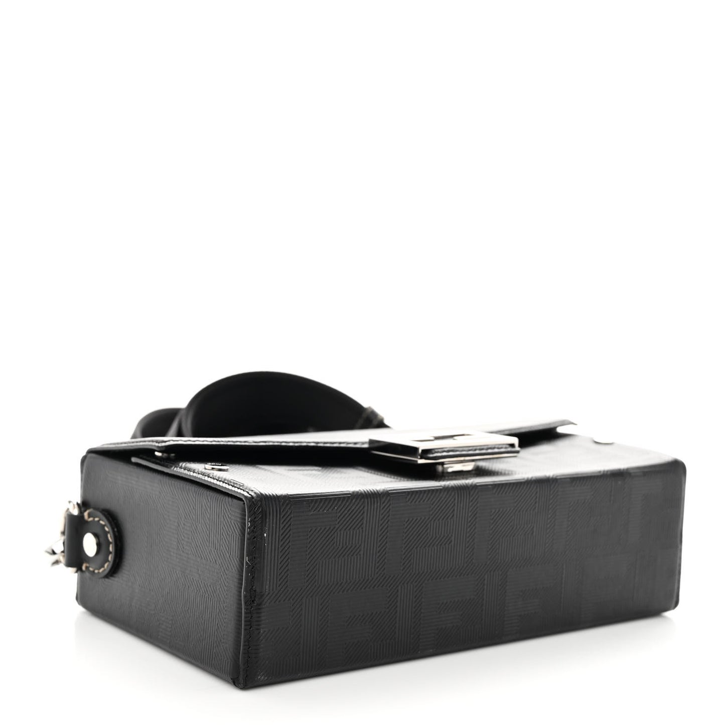 Vitello King FF Lines Embossed Baguette Soft Trunk Black