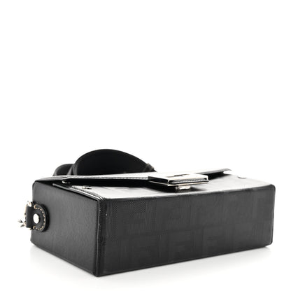 Fendi Vitello King FF Lines Embossed Baguette Soft Trunk Black 4 of 9