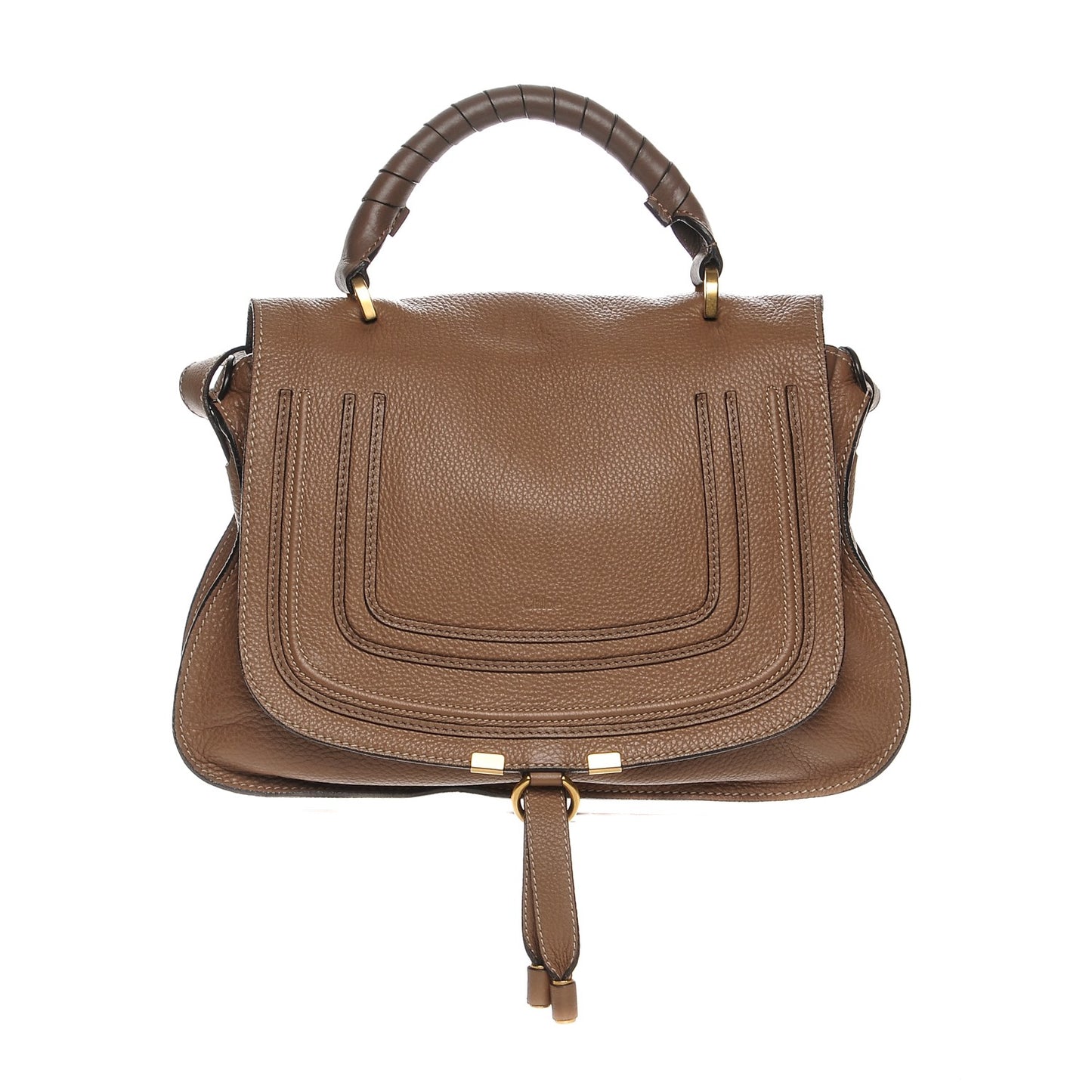 Calfskin Medium Marcie Satchel Nut