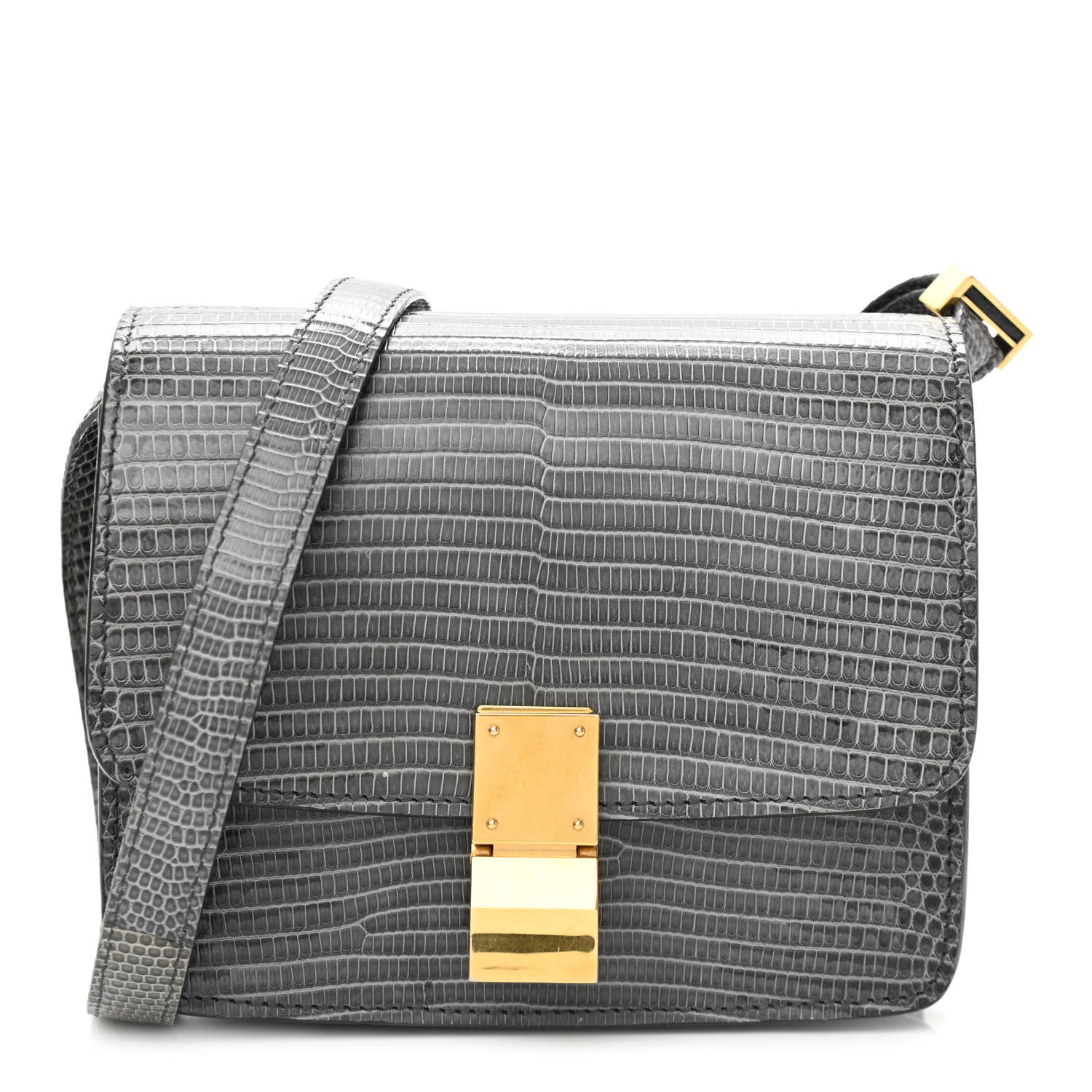 Celine Lizard Small Classic Box Flap Bag Dark Taupe 1 of 9