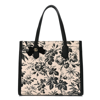 Gucci Canvas Herbarium Print Tote Black 1 of 16