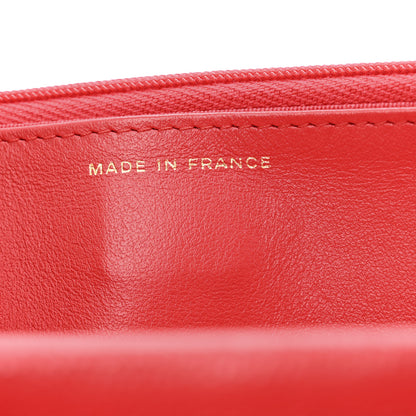 Chanel Caviar Quilted Wallet on Chain WOC Red 7 of 13