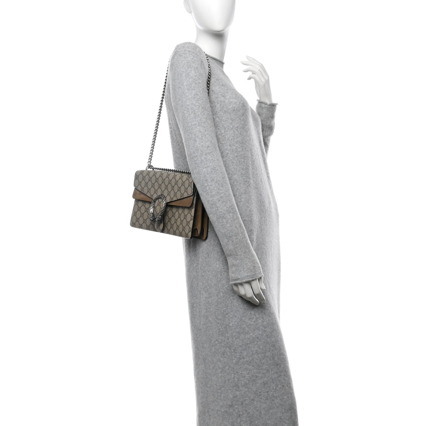GG Supreme Monogram Small Dionysus Shoulder Bag Taupe