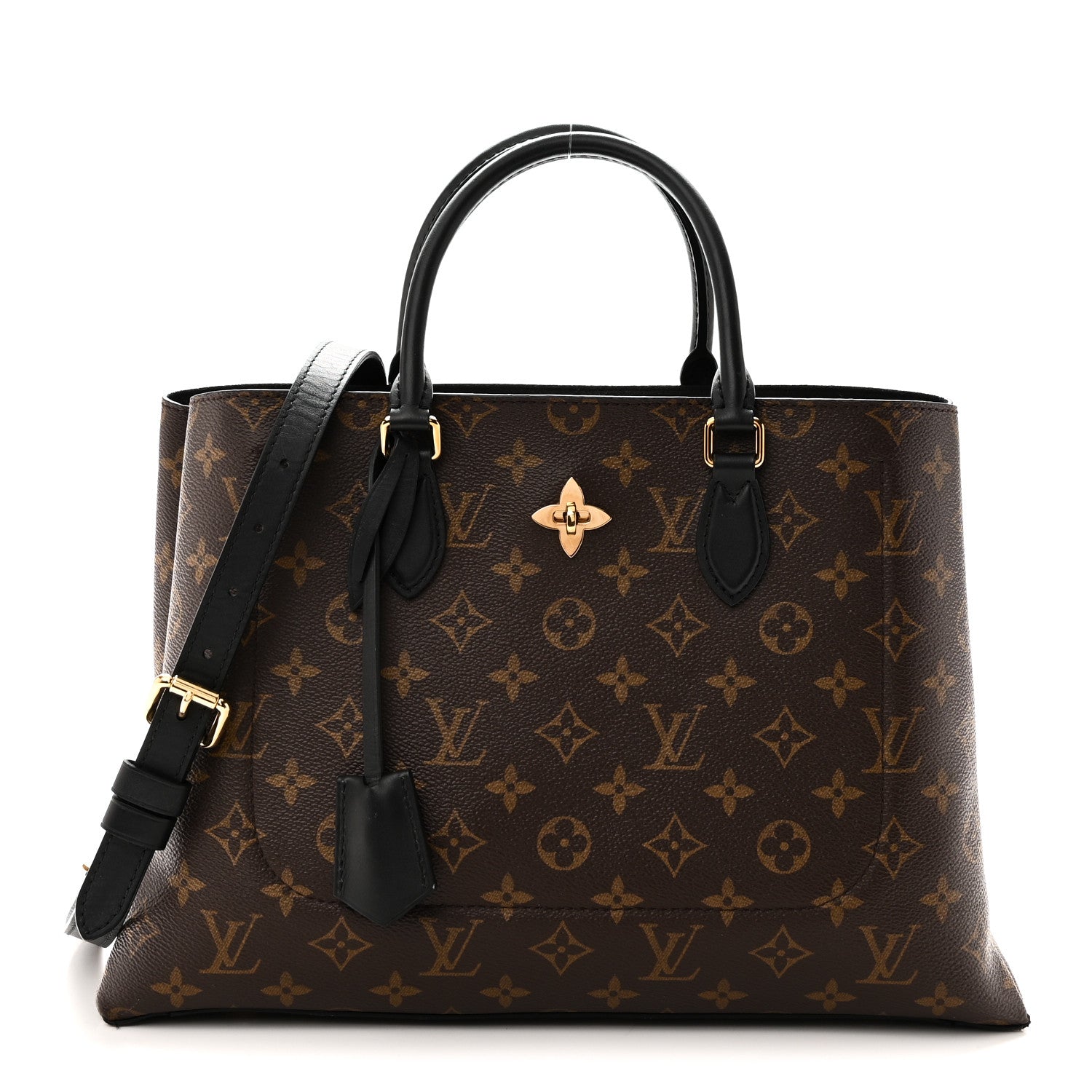 Louis Vuitton Monogram Flower Tote Black 1 of 9