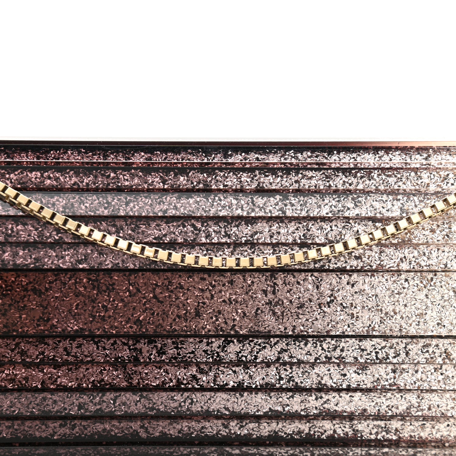 Jimmy Choo Acrylic Glitter Sweetie Clutch Black Champagne 7 of 9