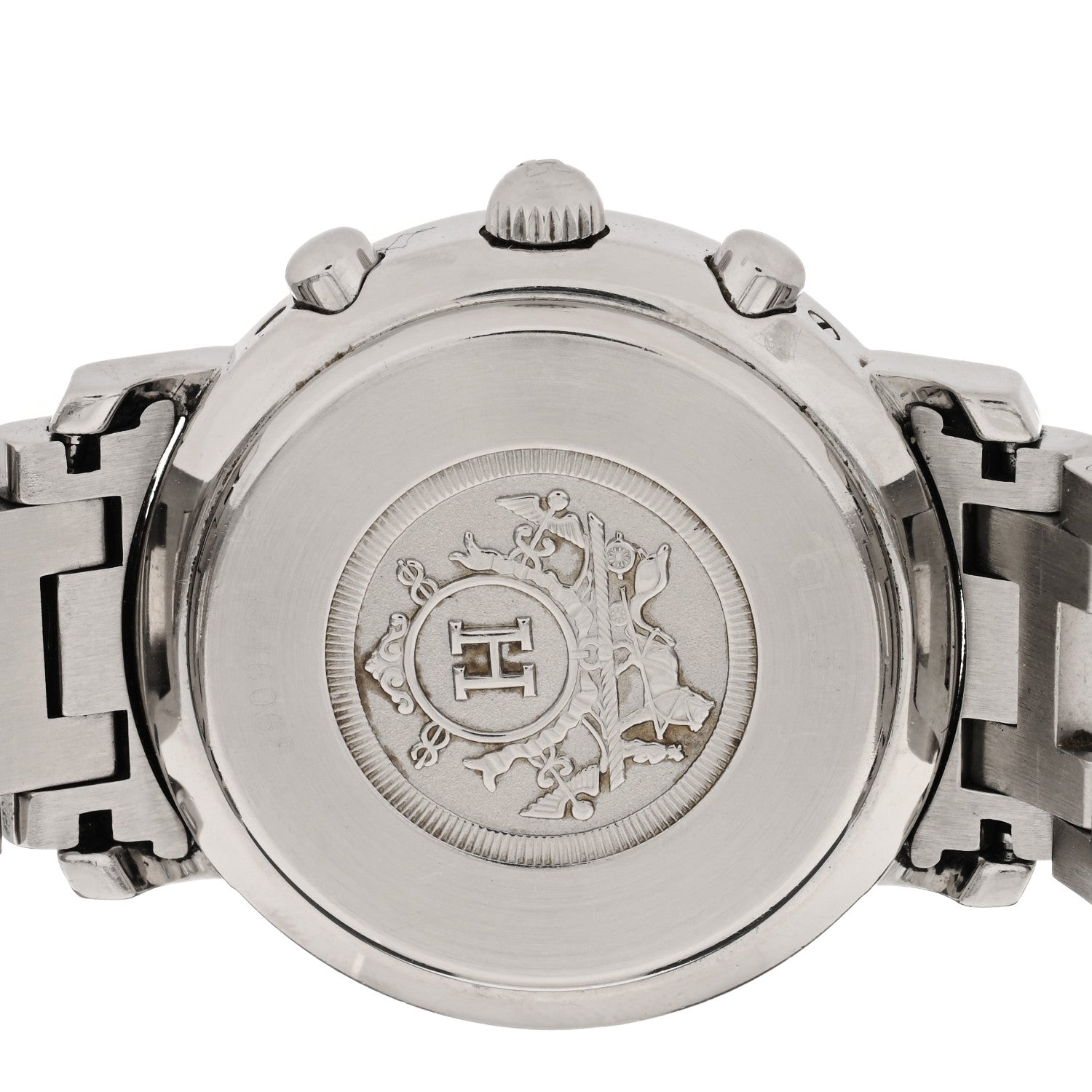 Hermes Stainless Steel 31mm Clipper Chronograph Quartz Watch Blue 4 of 5