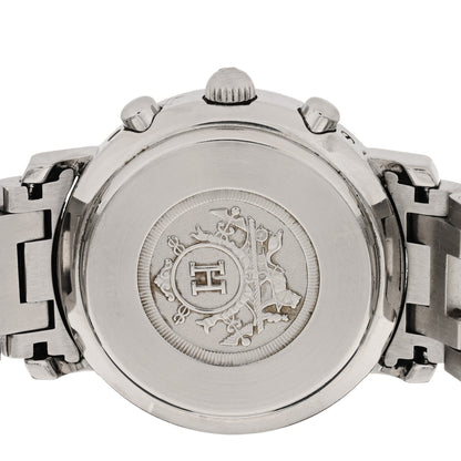 Hermes Stainless Steel 31mm Clipper Chronograph Quartz Watch Blue 4 of 5