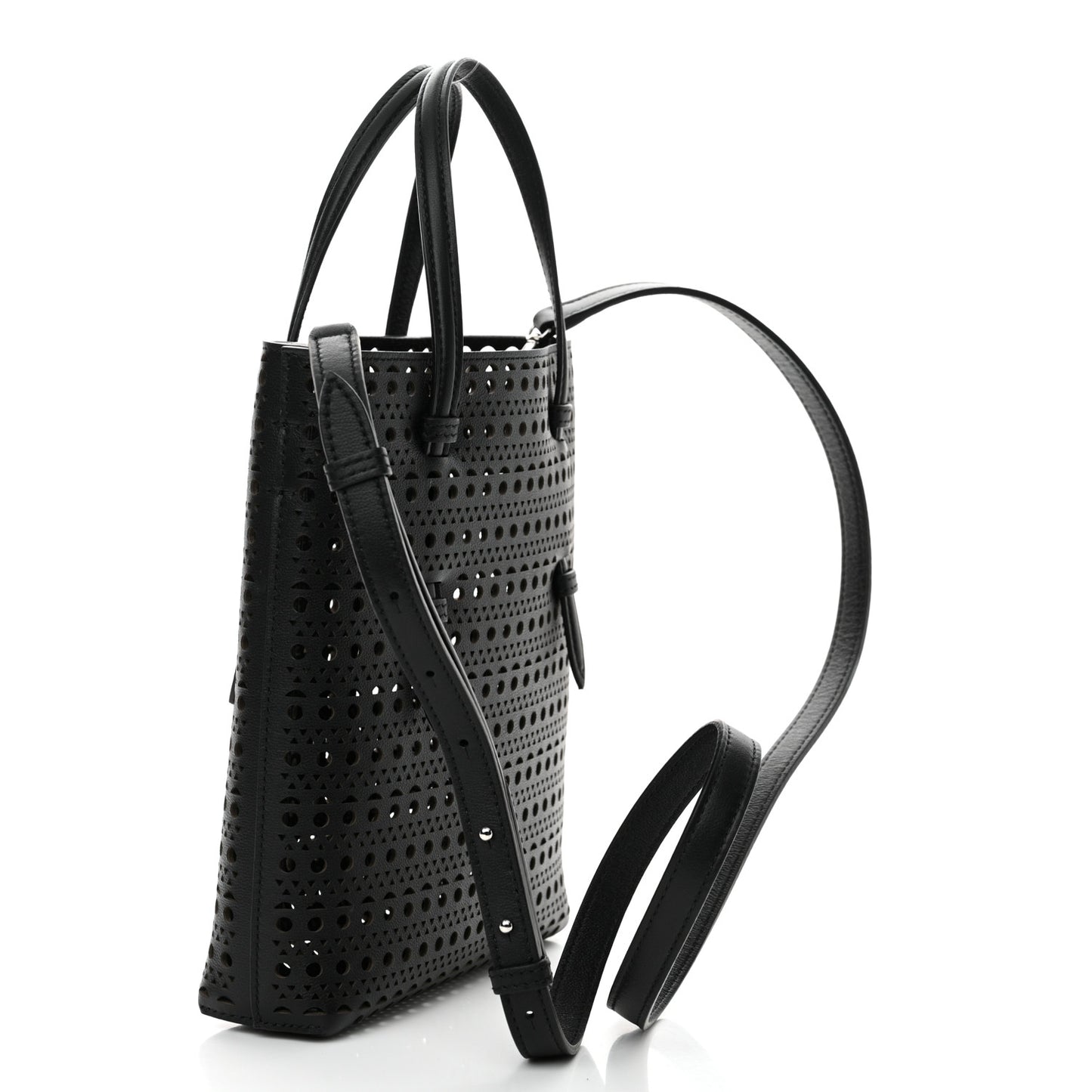 Calfskin Vienne Mina North South Tote  Black
