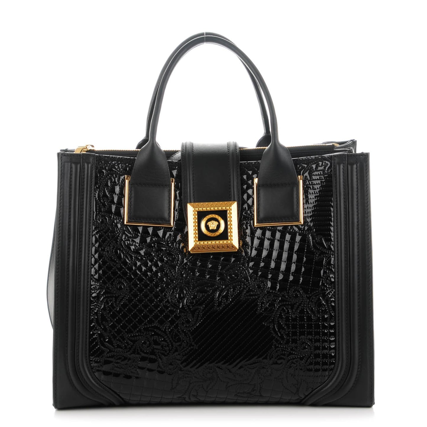 Patent Micro Vanitas Icon Handbag Black