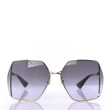 Gucci Oversized Sunglasses GG0817S Gold 2 of 7