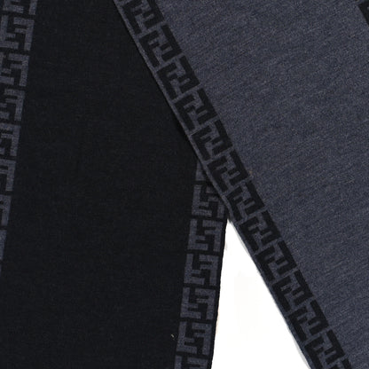 Fendi Wool FF Scarf Grey Black 3 of 4