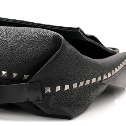 Valentino Garavani Pebbled Calfskin Rockstud Messenger Black 9 of 9