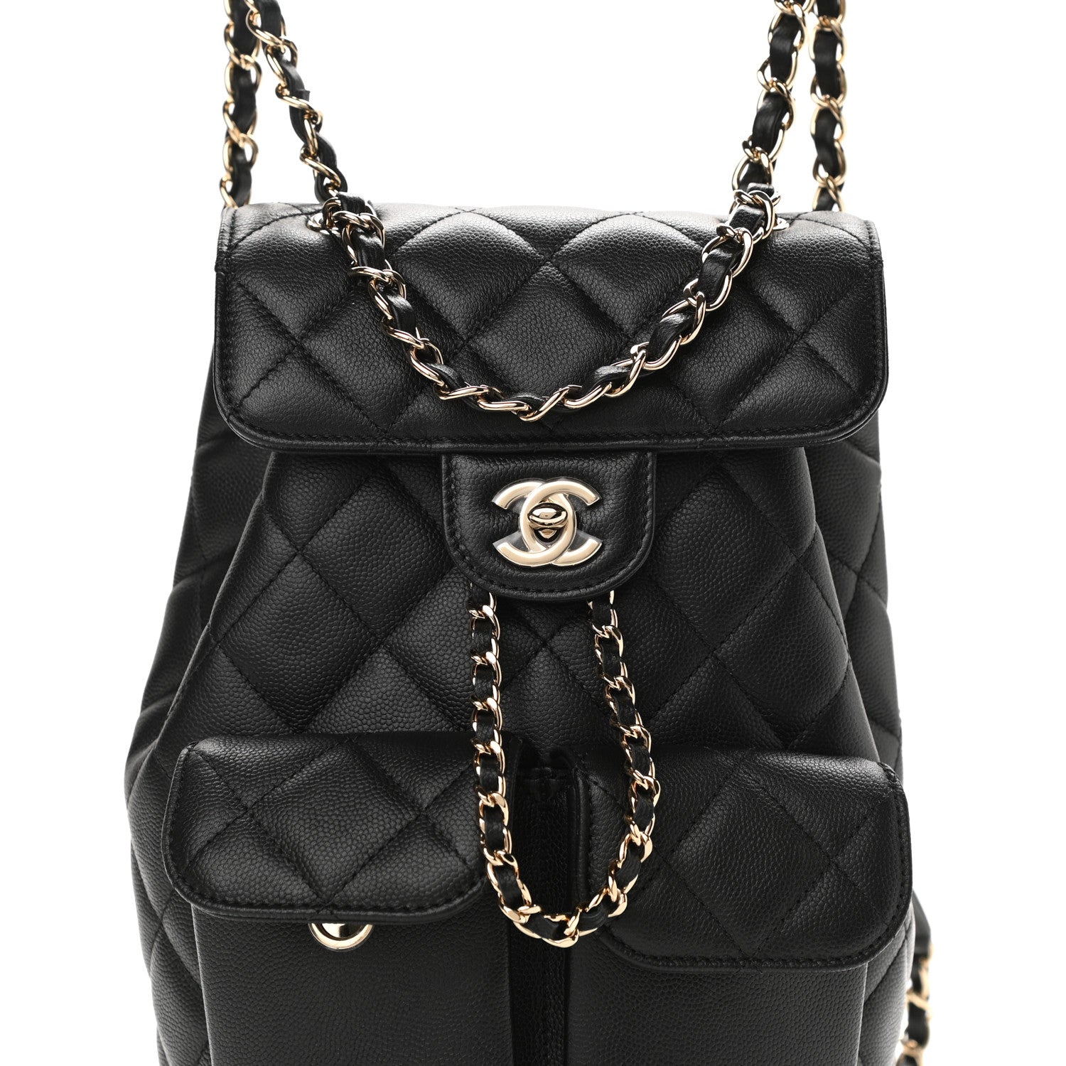 Chanel Caviar Quilted Pockets Backpack Black 7 of 10