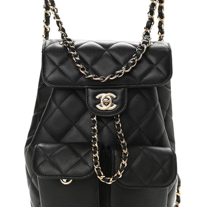 Chanel Caviar Quilted Pockets Backpack Black 7 of 10
