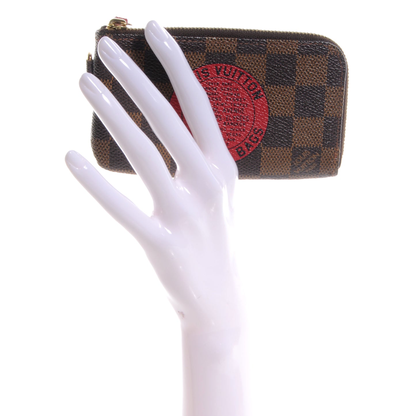 Damier Ebene Complice Trunks and Bags Key Pouch Red