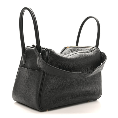 Hermes Taurillon Clemence Lindy 26 Black 3 of 11