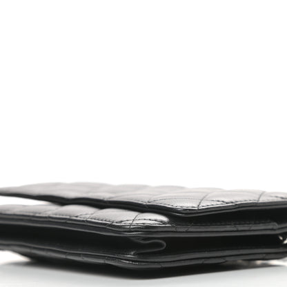 Chanel Lambskin Quilted Wallet On Chain WOC Black 11 of 12