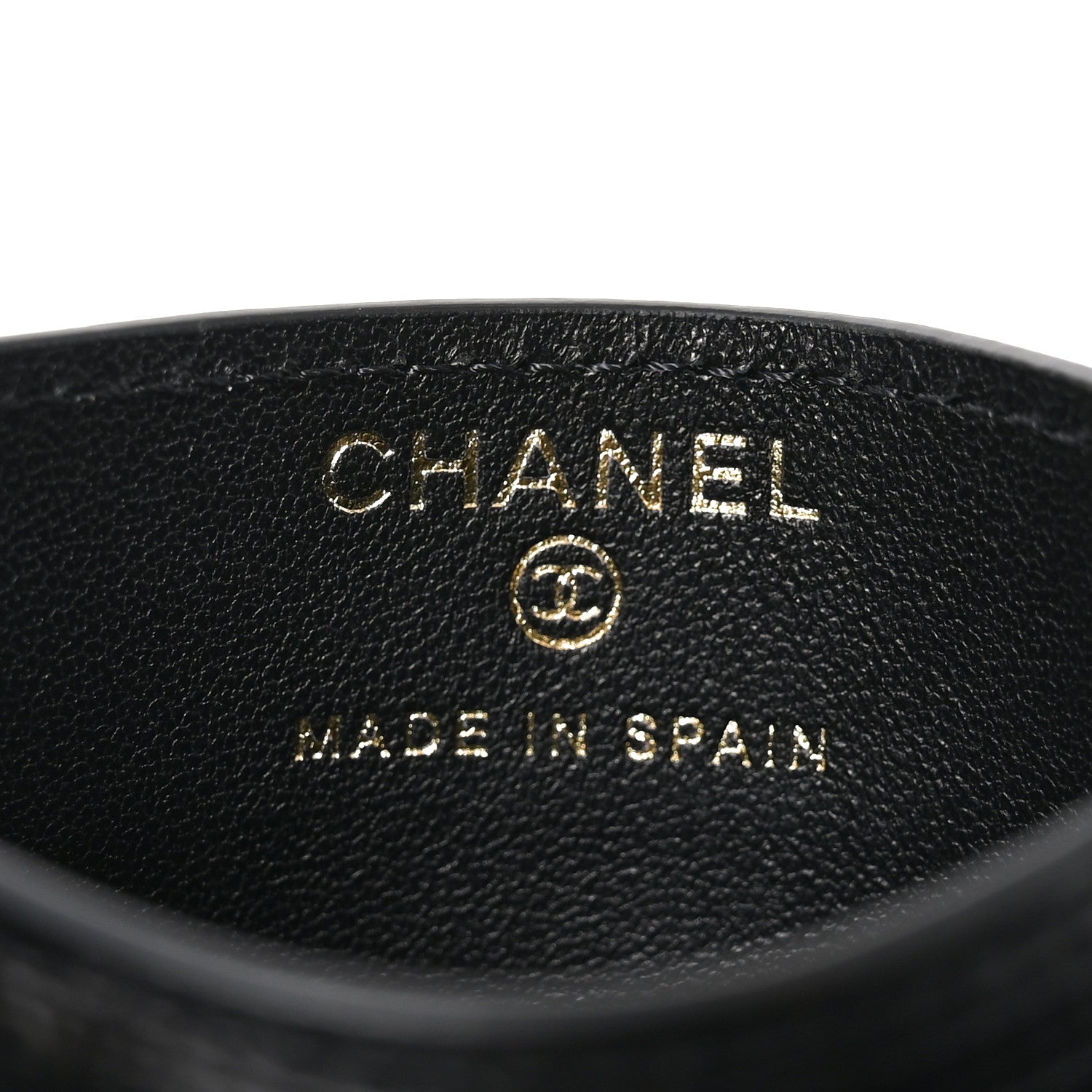 Chanel Lizard Embossed Card Holder Black 6 of 8