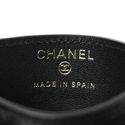 Chanel Lizard Embossed Card Holder Black 6 of 8